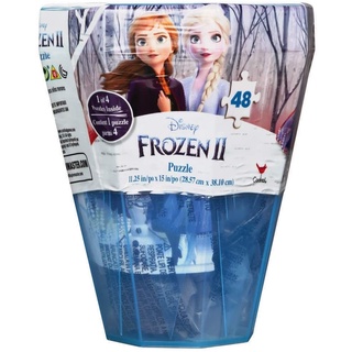 จิ๊กซอว์ของแท้ เอลซ่า แอนนา Disney Frozen 2 48-Piece Surprise Puzzle in Plastic Gem-Shaped Storage Case