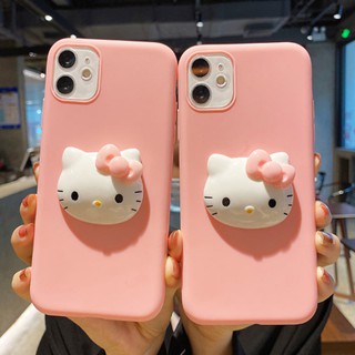 เคสโทรศัพท์ Tpu แบบนิ่มลายการ์ตูน Hello Kitty 3 มิติสําหรับ Oppo Realme 7I C21 C20 C17 C15 C12 C11 C1 C2 6 6S 5 5I 5S 7 8 Pro