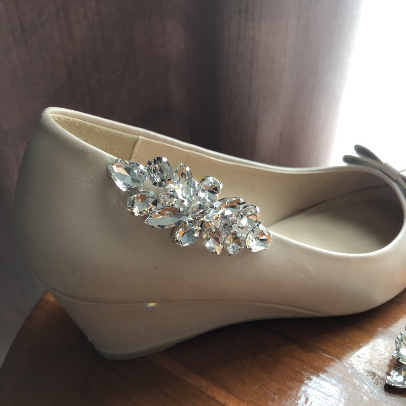กิ๊บติดรองเท้า เพชรติดรองเท้าเจ้าสาว👠  มีแบบโบว์ 🎀 ขายเป็นคู่