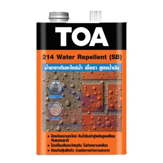 TOA 214 Water Repellent (SB) ทีโอเอ 214 วอเตอร์ รีเพลแลนท์ (น้ำยากันตะไคร่สูตรน้ำมัน) กล.