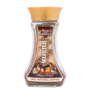 Bon Aroma Gold Selected Quality Freeze Dried Instant Coffee 100g.บอนอโรมาโกลด์ซีเล็คเต็ดกาแฟสำเร็จรูปฟรีซดราย 100 กรัม