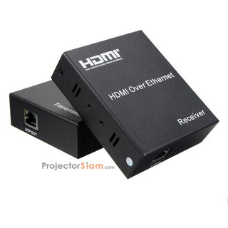 HDMI Extender 120m 1080P ผ่านสายเคเบิล TCP / IP Cat5e / 6 Ethernet อินฟราเรด Transmitter / Receiver IR พร้อมกล่อง