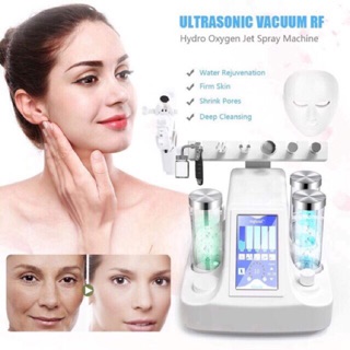 พร้อมส่ง(ของแท้ มีประกัน)7 in 1 Hydra Dermabrasion Aqua Peel Clean Skin Care Bio light RF beauty machine+Led mask