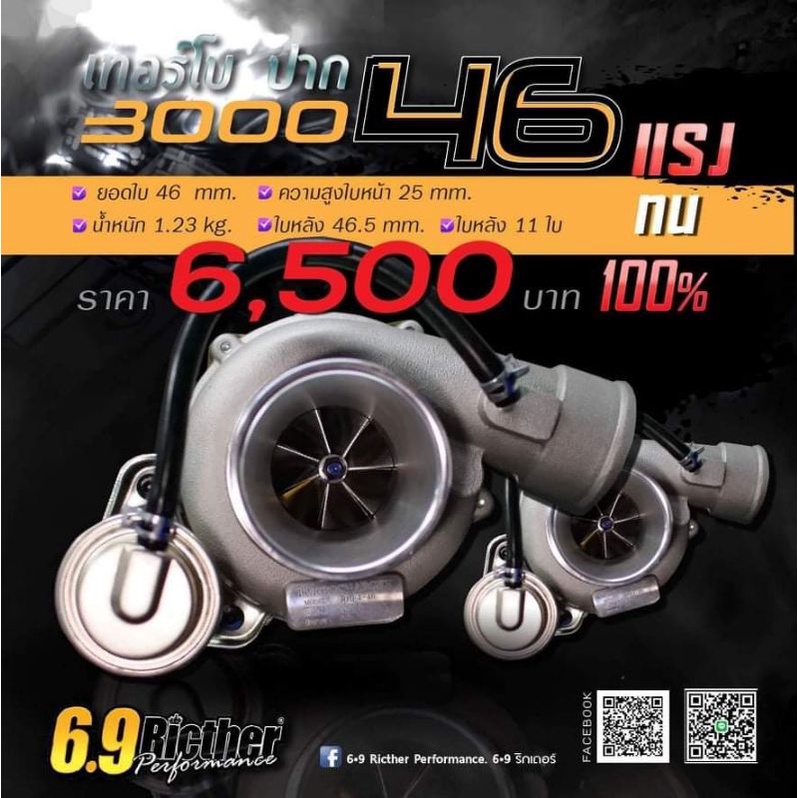 เทอร์โบ 3000 ปาก 46 หน้า 7 ใบความสูงของใบ 25 มิลไปหลัง 46.5