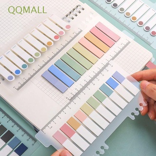 QQMALL 200 Sheets/pack Loose Leaf Index Sticky Notes Office Supplies Note Bookmarks Sticky Notes Color Pagination Label Indicator Label Removable Colorful Translucent Notepad Stickers Memo Pad Label