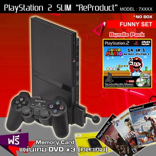 Ps2 ReProduct Sony Playstation 2 PS2 Slim 77006 Funny Set (MARIO PLUS)