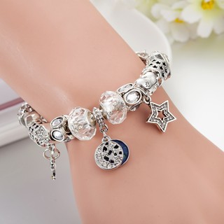 สร้อยข้อมือแฟชั่น : Blue Pandora Bracelet