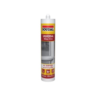 ยาแนวซิลิโคน ชนิดเป็นกลาง ไม่มีกรด สีใส 270 ml. ซูดัล (SOUDAL) ไม่มีกรด ใช้งานง่าย ทนทานต่อสภาพอากาศและรังสียูวี มีความย