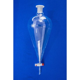 Separating funnel with PTFE stopcock  50-2000 ml (กรวยเเยกสารพร้อมก๊อกเทฟล่อน)