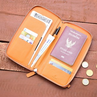 04-033 zippy travel wallet กระเป๋าใส่พาสปอร์ตหนังแท้ ยี่ห้อ klaas ของแท้