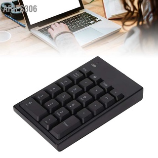 Aries306 Number Pad 2.4GHz Wireless 22 Keys Delay Free Portable Black USB Numeric Keypad for Laptop