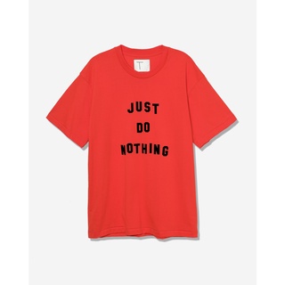 T BY GREYHOUND"JUST DO NOTHING" SLIM T-SHIRT เสื้อยืด คอกลม แขนสั้น ทรง Slim