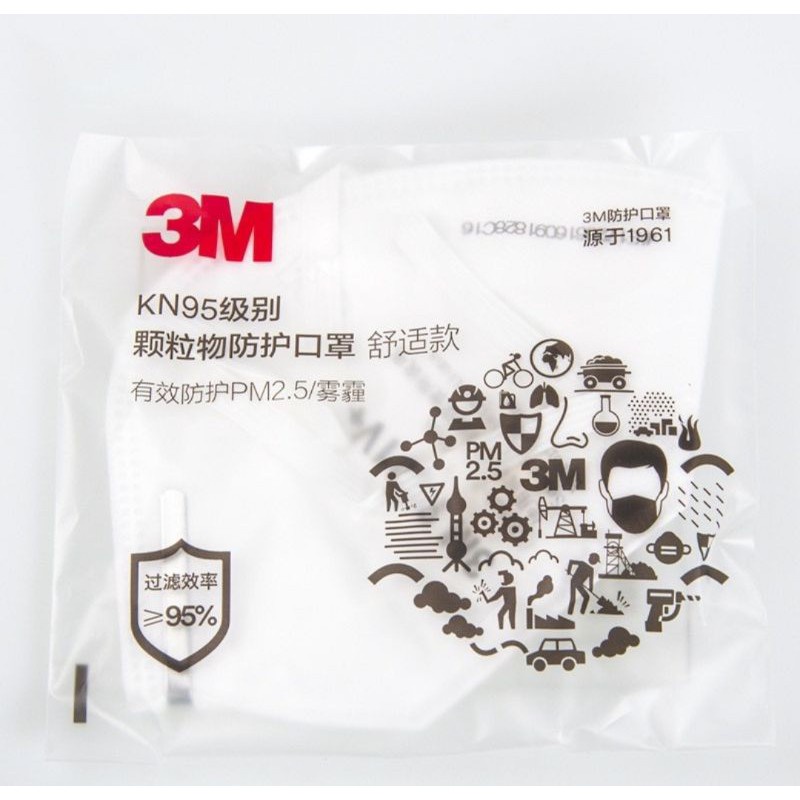 ❉✓[พร้อมส่ง] หน้ากากอนามัย 3M 9501V รุ่น พรีเมี่ยม หน้ากาก PM2.5 มีวาล์ว KN95 ของแท