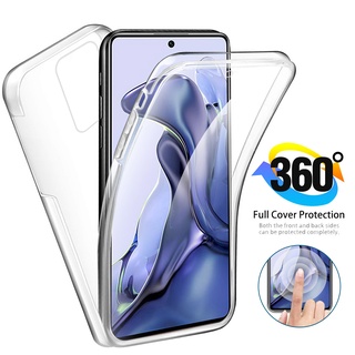 360° เคสโทรศัพท์มือถือซิลิโคน PC ใส กันกระแทก สําหรับ Xiaomi 11T Pro Xiaomi11T Xiomi 11 T Mi11T Pro 5G