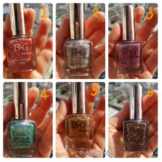 สีทาเล็บ B.Garden กลิตเตอร์แน่นๆ แห้งเร็ว สวยงาม 15ml (อ่านก่อนสั่งจ้า)