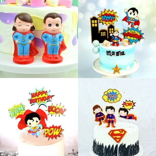 ตุ๊กตาฟิกเกอร์ Super Dad Super Mum สําหรับตกแต่งเค้กวันแม่