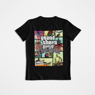 [COD]เสื้อยืด พิมพ์ลายกราฟฟิค T Gta Grand Theft Auto San Andreas สไตล์วินเทจ