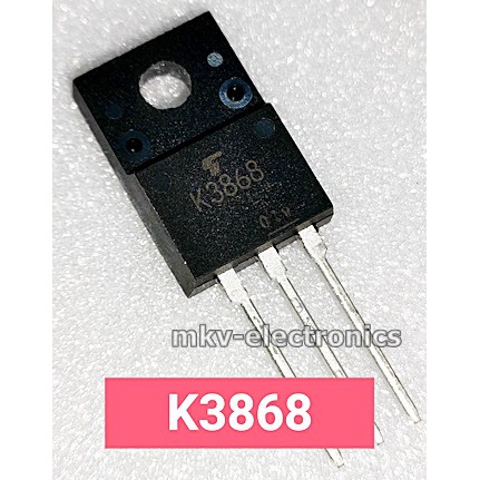 (1ตัว) K3868 , 2SK3868 MOSFET N-Channel 5A 500V TO-220FP  (รหัสสินค้า M00240)