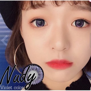 Nudy Violet (1)(2) บิ๊กอาย สีม่วง นู้ดดี้ ม่วง ขอบดำ ตัดขอบ แบ๊ว Pretty Doll Contact Lens Bigeyes คอนแทคเลนส์ ค่าสายตา