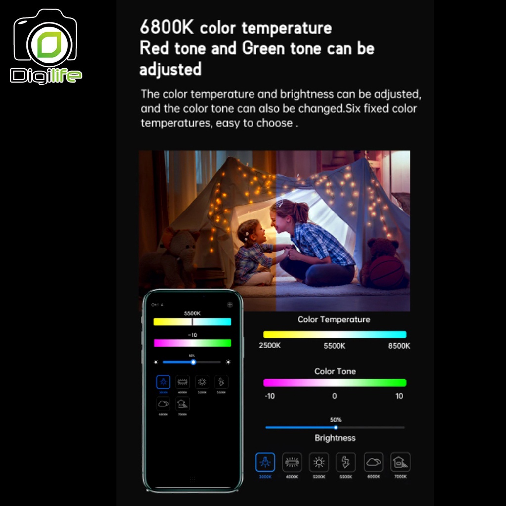Weeylite S03 RGB Mini LED Video Light  ปรับอุณภูมิสีได้ 360สี สำหรับถ่ายรูป , วิดีโอ , ไลฟ์สด , Vlog , Live streame