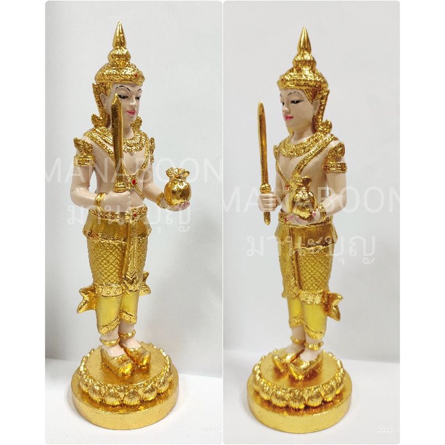 MNBoon✨พระชัยมงคล เจว็ด ศาลพระภูมิ 20cm/สีทอง - รูปที่ 2