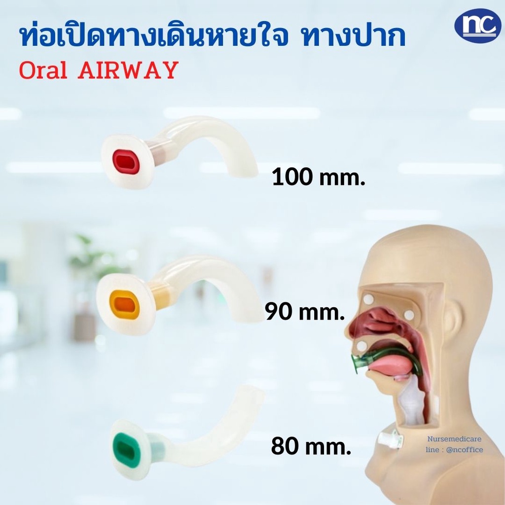 ท่อเปิดทางเดินหายใจ ทางปาก ท่อทางปาก Oral AIRWAY MFlab พร้อมส่ง มีหน้าร้าน มีบริการส่งด่วน