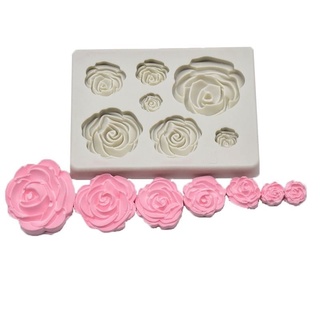 Rose Silicone ซิลิโคน ดอกกุหลาบ บล็อคซิลิโคน ดอกกุหลาบ 7 ขนาดในแผ่นเดียว