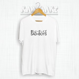 เสื้อยืดผ้าฝ้ายพรีเมี่ยม เสื้อยืด พิมพ์ลายการ์ตูนอนิเมะญี่ปุ่น SAD BOYS สไตล์ญี่ปุ่น สําหรับผู้ชาย และผู้หญิง