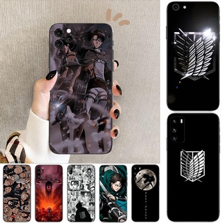เคสโทรศัพท์มือถือ แบบนิ่ม พิมพ์ลาย Attack on Titan สีดํา สําหรับ Vivo Y71 Y81 S Y91 C Y93 95 V5 S Y67