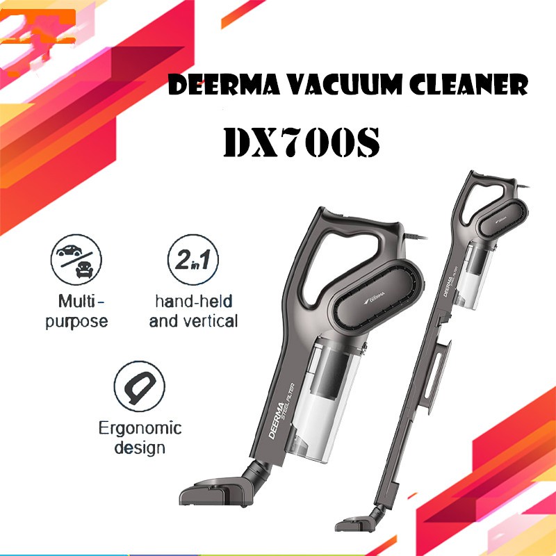 Deerma Vacuum Cleaner DX700 DX700S เครื่องดูดฝุ่นแบบด้านจับ (2 in 1 ...