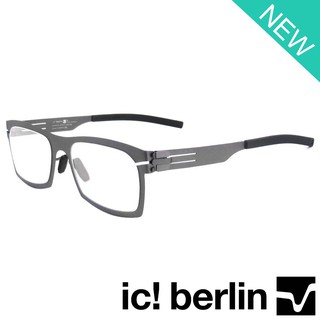 Ic Berlin แว่นตารุ่น 003 C-2 สีเทา Urban กรอบเต็ม ขาข้อต่อ วัสดุ สแตนเลส สตีล Full frame Eyeglass Stainless Steel