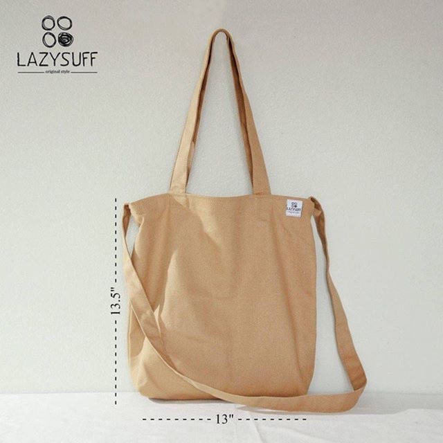 Canvas Bag 2 in 1 ( Latte ) by Lazysuff