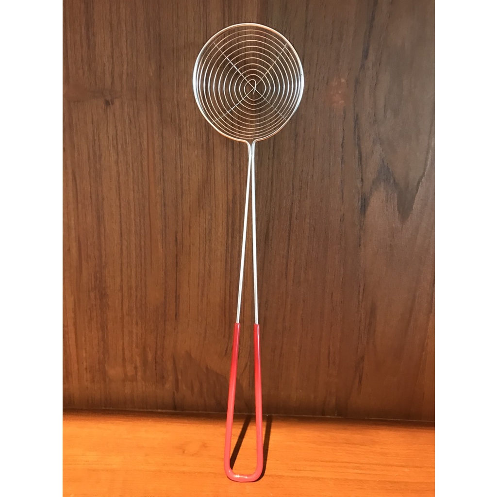 ช้อนตักไข่มุก ด้ามแดง ขนาด 29 cm. (พร้อมส่ง)