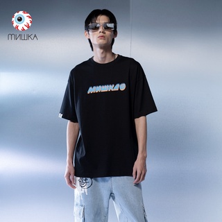 เสื้อยืดคอกลม แขนสั้น พิมพ์ลายโลโก้ Mishka big eyeball แฟชั่นฤดูใบไม้ผลิ และฤดูร้อนS-5XL