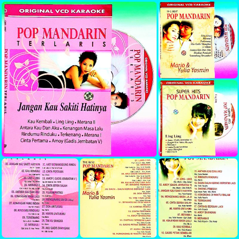 ORIGINAL CASSETTE (VCD) MUSIC VIDEO MANDARIN POP SONGS - INDONESIAN MANDARIN SONGS COVER - SONGS - S