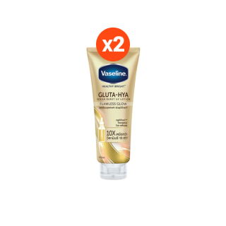 โปรโมชั่น : VASELINE วาสลีน เฮลธี้ ไบรท์ กลูต้า-ไฮยา เซรั่ม เบิสท์ ยูวี โลชั่น ฟลอเลส โกลว์ 330 มล.แพ็ค 2 ชิ้น