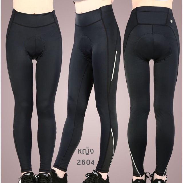 outline อยู่คู่คนไทยมา15 ปีกางเกงปั่นจักรยานสตรีขายาว Air-Tech เป้า Fullเจล3Dรุ่นดำส้วน2604รุ่นใหม่
