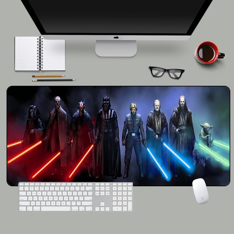 รูปภาพมากมายที่มีจําหน่าย✨แผ่นรองเมาส์ Star Wars แผ่นรองโต๊ะที่กําหนดเองหนาแผ่นรองเมาส์ขนาดใหญ่สุดแผ่นรองโต๊ะกันน้ําแผ่นรองโต๊ะคอมพิวเตอร์แผ่นรองเมาส์ Star Wars