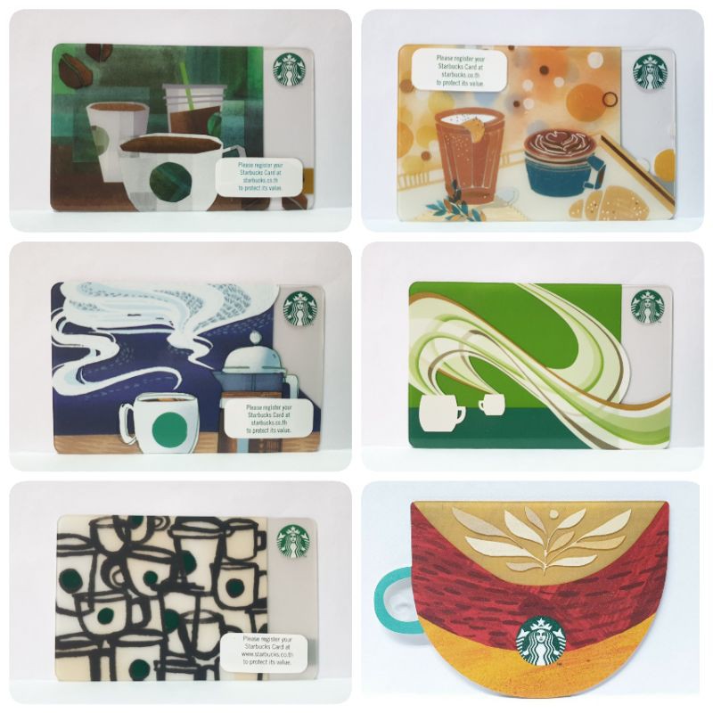 Starbucks card Coffee Cup collection บัตรสตาร์บัค บัตรเปล่า ไม่ขูดพิน