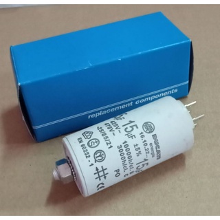 คาปาซิเตอร์ Motor Capacitor 15uF =5% 425-475V คาปาซิเตอร์ แบบหัวน๊อตและขาเสียบ