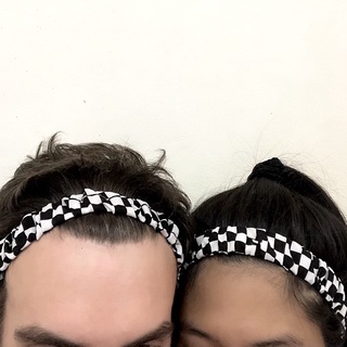 checker head band ที่คาดผมลายตาราง