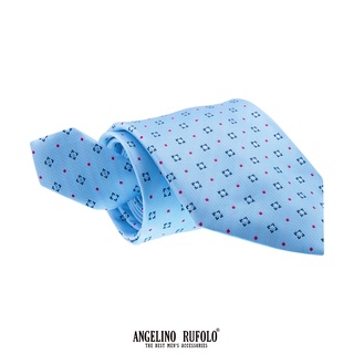 ANGELINO RUFOLO Necktie(NTM-กฟ.รวม) เนคไทผ้าไหมทออิตาลี่คุณภาพเยี่ยม ดีไซน์ Graphic สีแดง/ชมพู/เทา/แดง/เขียว/โอรส/ฟ้า