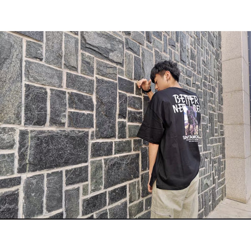 เสื้อยืดแขนสั้นผู้ชาย พิมพ์ลายเท่ๆใส่สบาย มี 2 สี ขาว/ดำ - รูปที่ 5