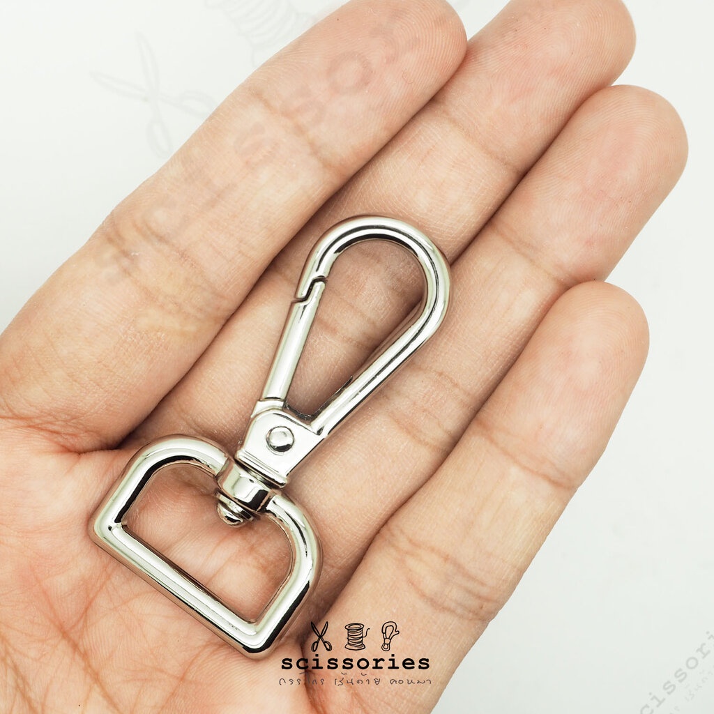 คอหมาเกี่ยว 2cm สีเงิน 2 ตัว