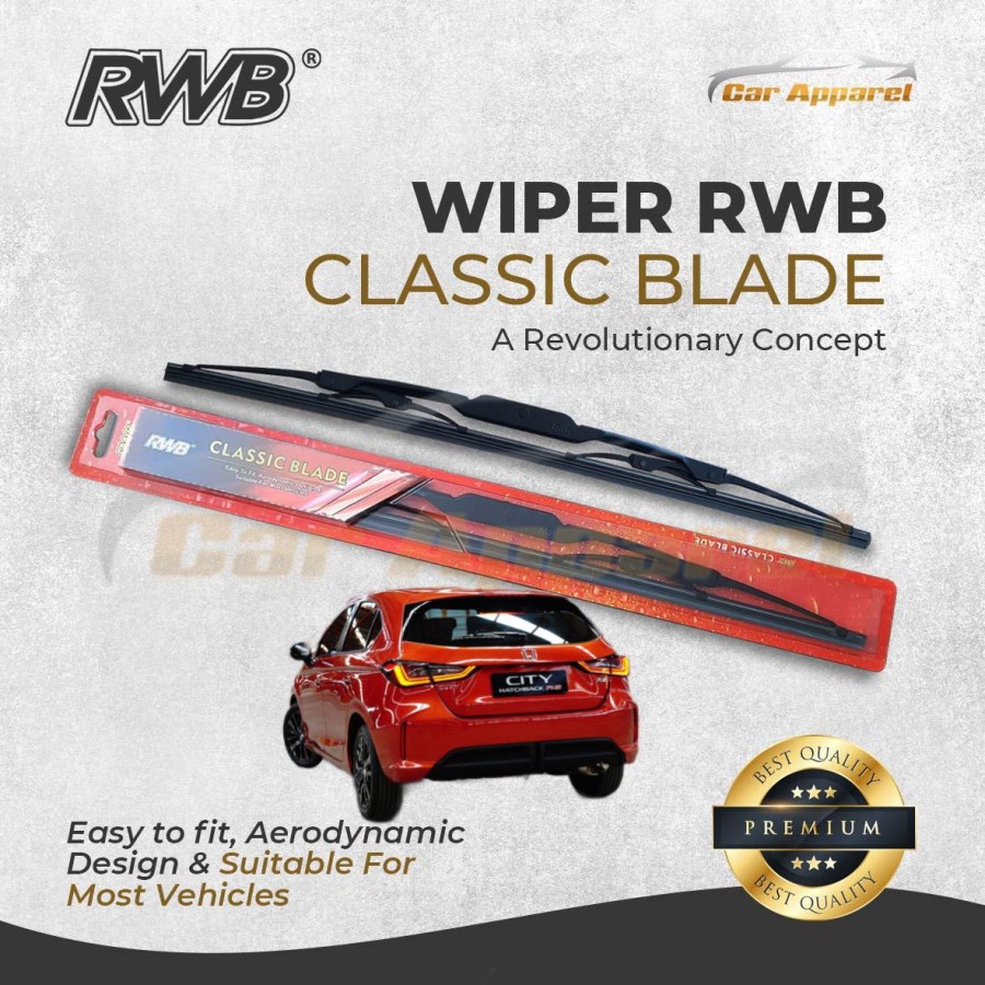 ที่ปัดน้ําฝน RWB Classic City Hatchback Hybrid / กระจกบังลม City Hatchback