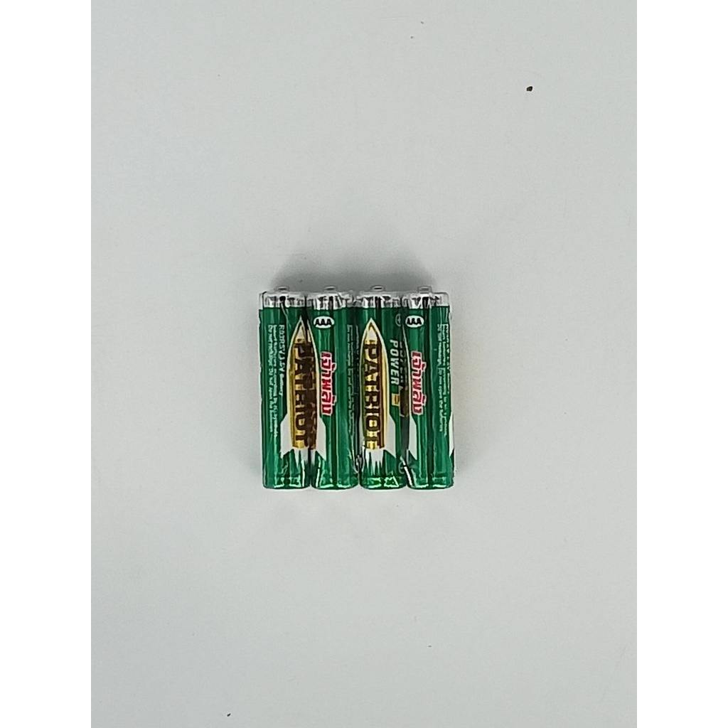 ถ่าน เจ้าพลัง PATRIOT แพทริออท แมงกานิส  AA AAA D 1.5 โวลต์ Pack 4 ก้อน ถ่านอัลคาไลน์ Alkaline 1.5V R6RSV/4SL R03RSV/4SL