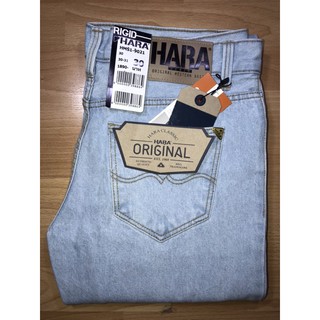 Hara Jeans 👖 สีฟอก ทรงกระบอก