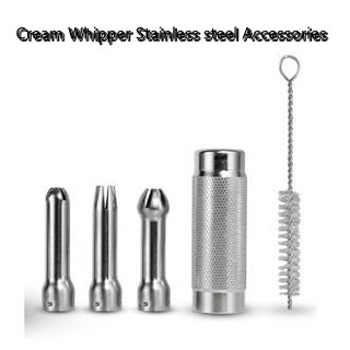 ปืนพ่นสีครีม Cream Whipper Stainless steel Accessories ครีมวิปอุปกรณ์สแตนเลส กระบอกวิปครีม อุปกรณ์เสริมสากล