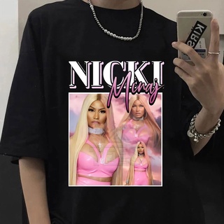 คอลูกเรือเสื้อยืด พิมพ์ลาย Nicki Minaj 90S สไตล์พังก์ ฮาราจูกุ แนวสตรีท คลาสสิกS-5XL