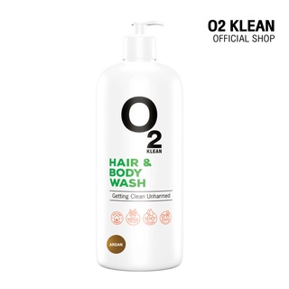 O2 Klean Hair &amp; Body Wash สบู่เหลวและแชมพูในขวดเดียว กลิ่น Argan ขนาด 600 ml